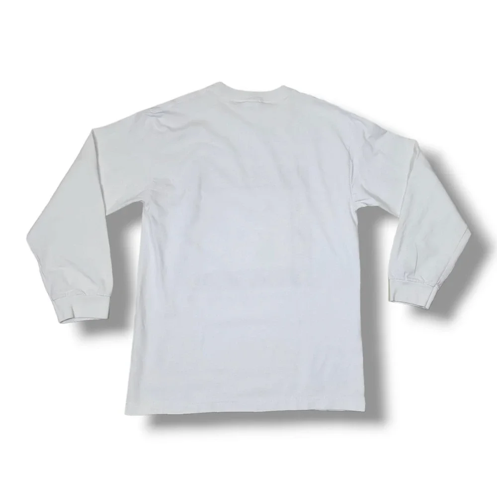 Vintage Mardi Gras JGH Blood Bank Long Sleeve‎ White AAA T-Shirt Size Meduim